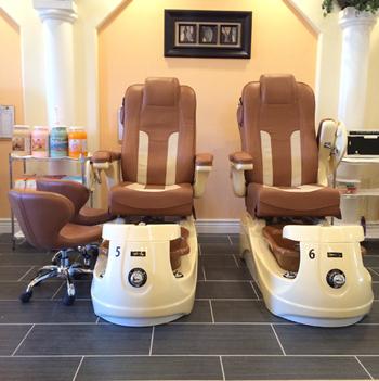 Massage chairs for pedicures